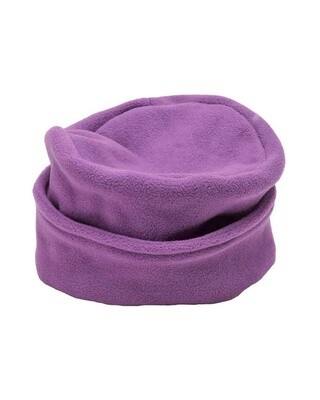 Purple Fleece Roll Hat