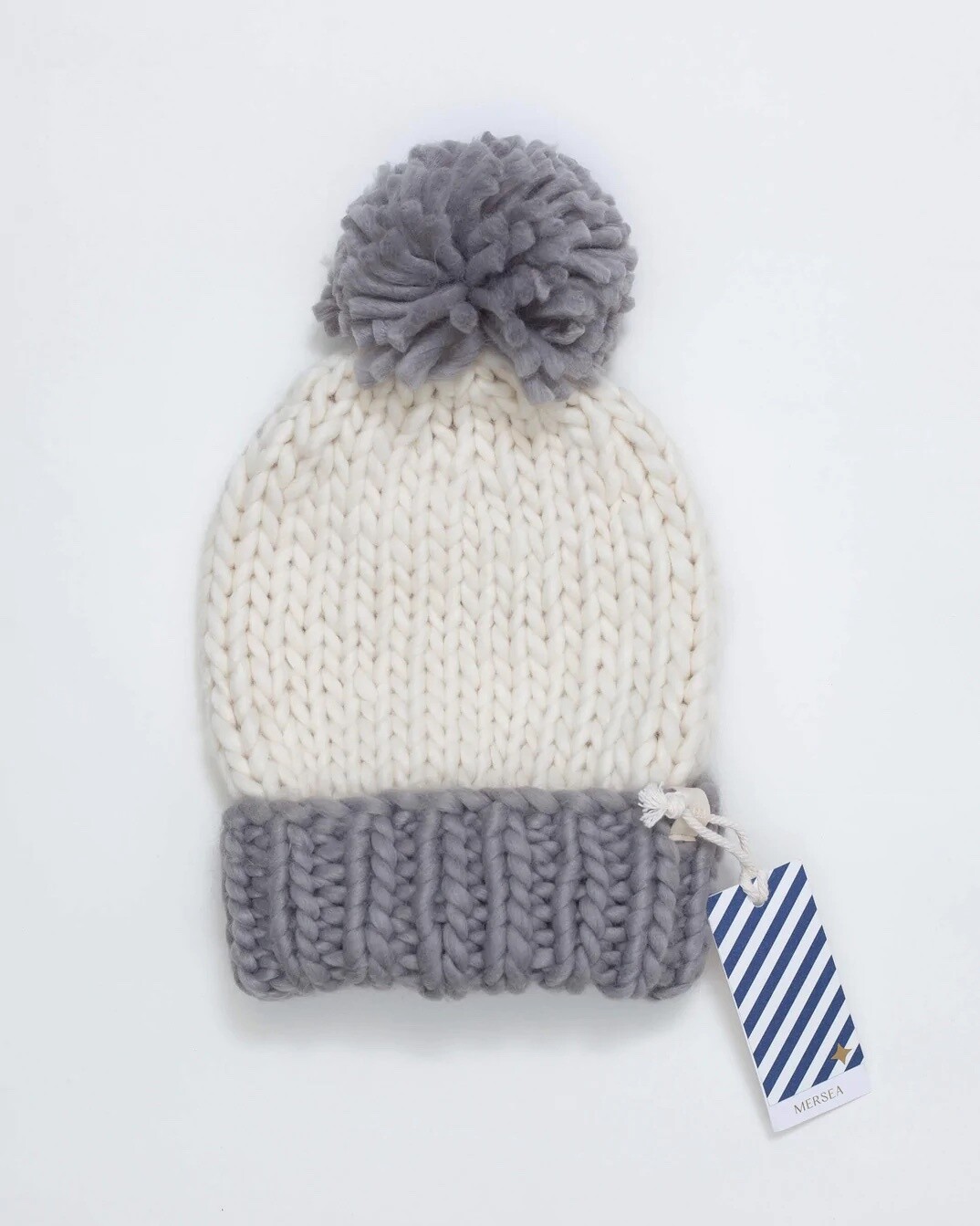 Winter Knit Hat w/ Oversized Pom
