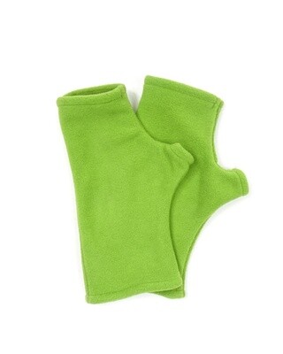 Lime Fleece Fingerless Gloves