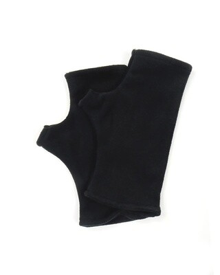 Black Fleece Fingerless Gloves