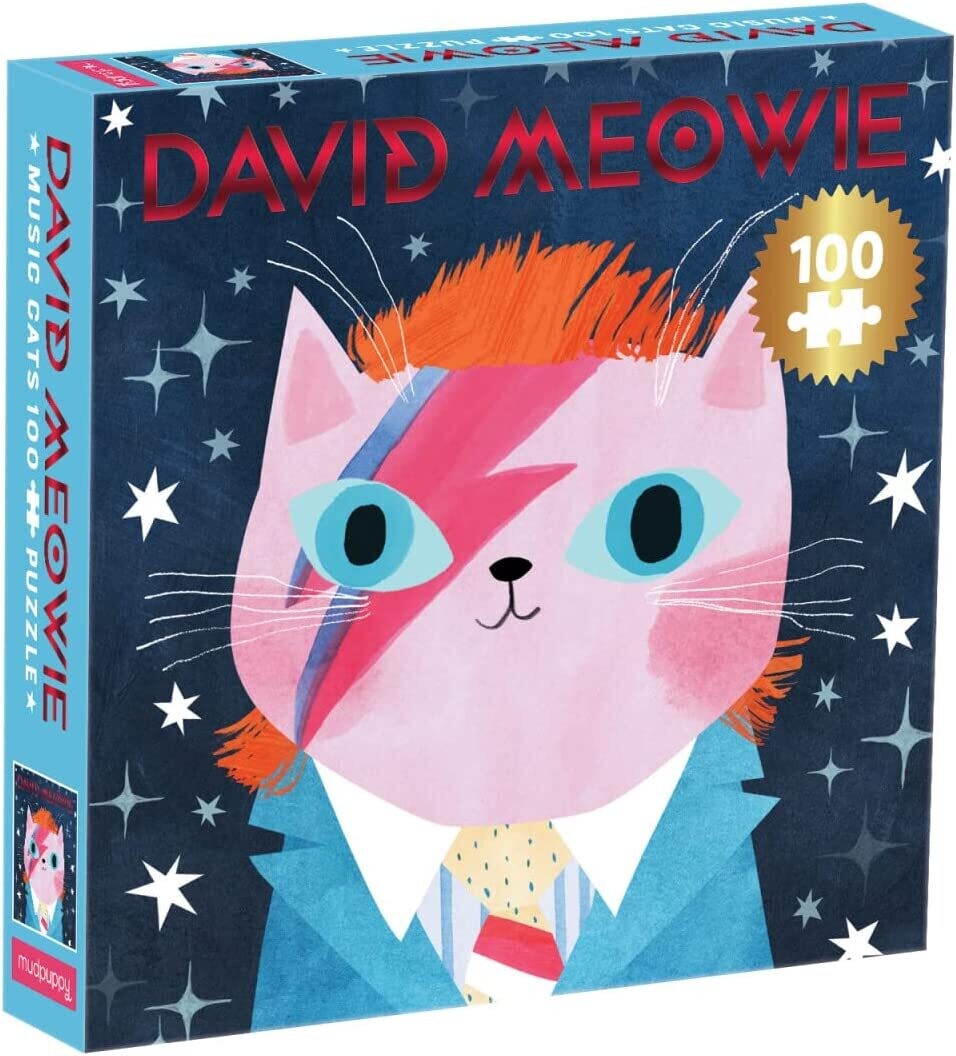 Music Cats David Meowie Puzzle 100