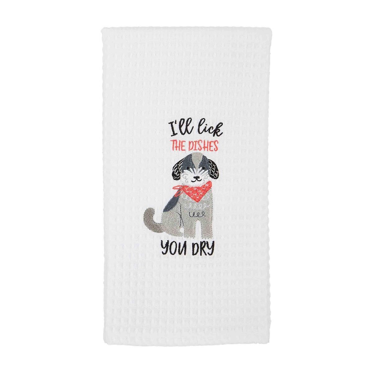 Lick Dishes Waffle Weave Towel