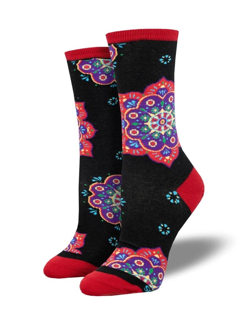 Mandala Black Women's Socks