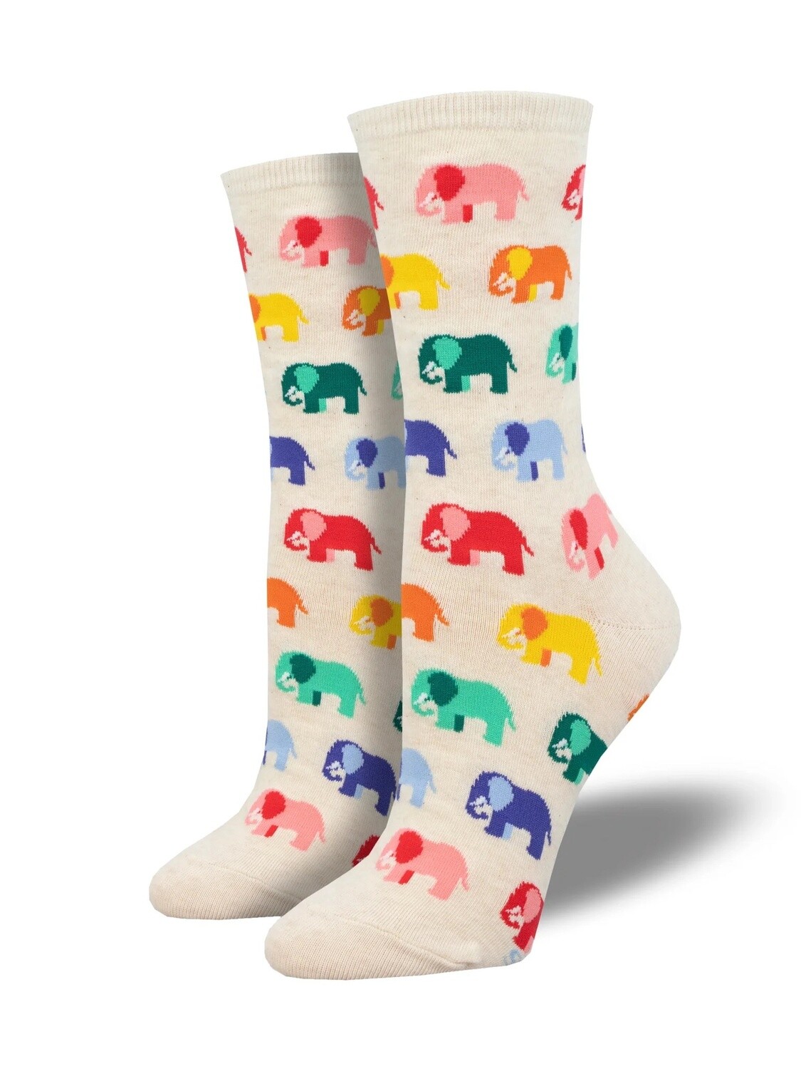 Elephant In The Room Ivory Heather Women's Socks