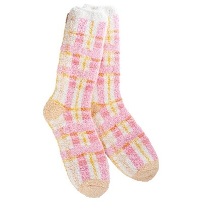 Pink Multi Plaid Socks