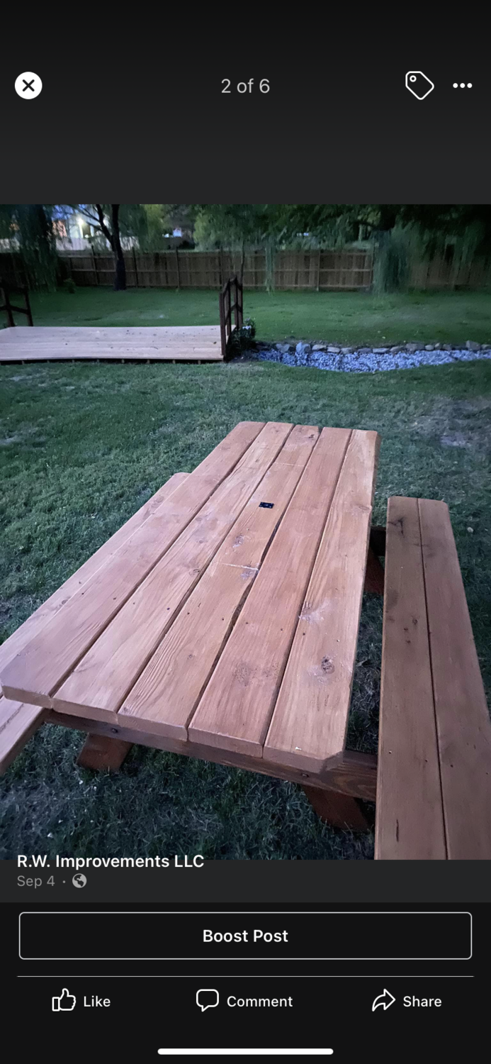 Customizable Picnic Table