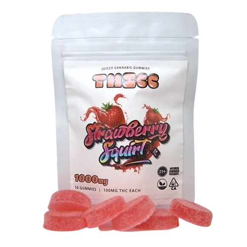 THICC - Strawberries Squirt (1000 MG) Gummies