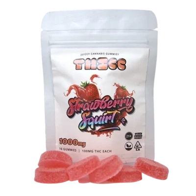 THICC - Strawberries Squirt (1000 MG) Gummies
