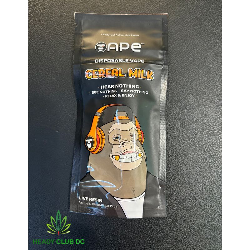 Ape - Live Resin Disposable Vape - Cereal Milk