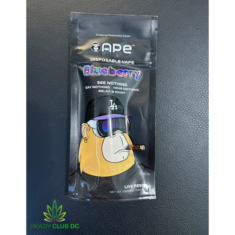 Ape - Live Resin Disposable Vape - Blueberry
