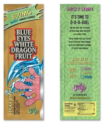 STICKY - Blue Eyes White Dragon Fruit (800 MG) Gummies