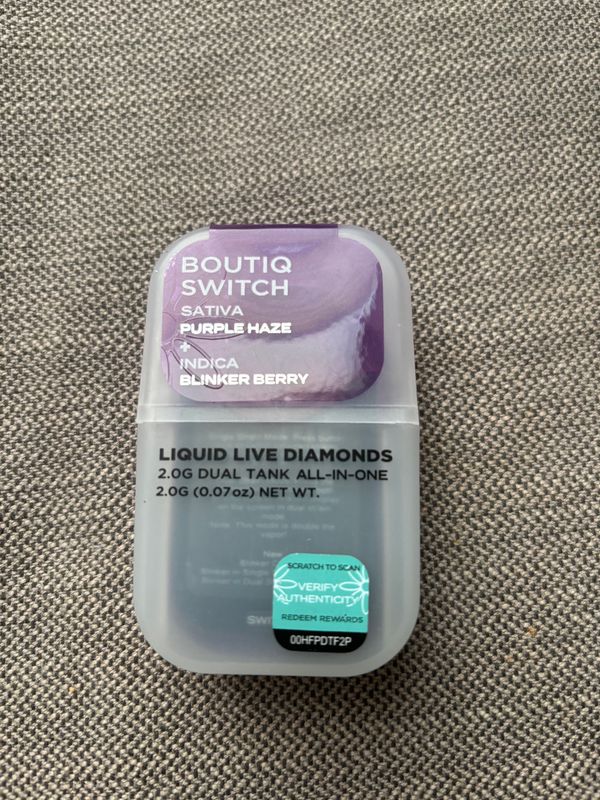 Boutiq Switch: Purple Haze (Sativa) + Blinker Berry (Indica)