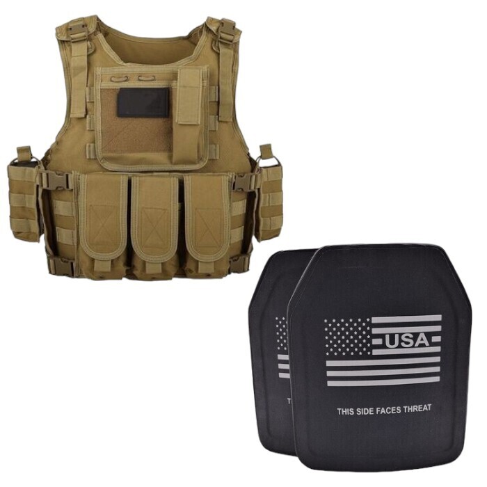 Force Recon Desert Fox Plate Carrier With Level 3+ Superlite Armor
