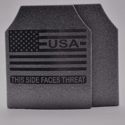 An oversized 11x14 Level III ballistic armor plate designed for enhanced coverage and rifle-rated protection. The plate features a durable black finish with a single-curve design for improved comfort and fit, especially for larger body types. Built to stop standard rifle rounds, this stand-alone plate is ideal for tactical operators, law enforcement, and civilians seeking maximum protection in high-threat situations.