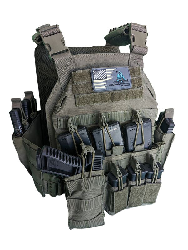 Urban Assault tactical plate carrier in sage green, featuring MOLLE webbing, adjustable shoulder and waist straps, and lightweight, durable construction. Compatible with front, back, and side armor plates. Ideal for military, law enforcement, and tactical professionals operating in various environments.