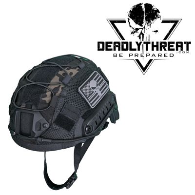 An extra-large ballistic helmet featuring a Ghost Camo cover for low-visibility concealment in urban and shadowed environments. The helmet has a lightweight, low-profile shell with adjustable internal padding and suspension for a snug, comfortable fit. Designed to meet ballistic protection standards against handgun threats, this helmet offers tactical durability, comfort, and stealth for law enforcement, military, and security professionals.