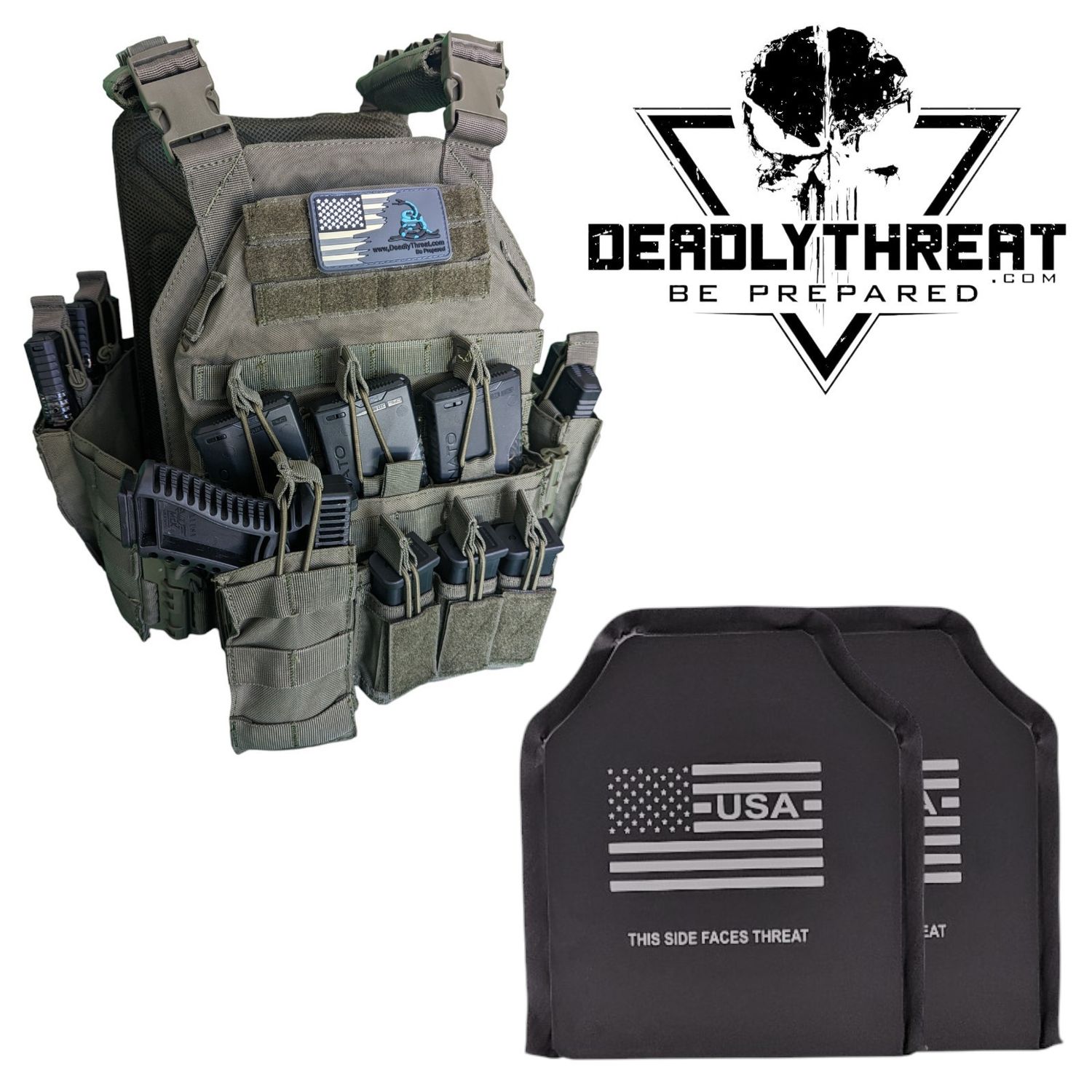 Urban Assault Phantom Sage tactical plate carrier with Level IIIA flexible soft armor panels for handgun threat protection. Features sage green camo design, MOLLE webbing, adjustable shoulder and waist straps, and lightweight construction. Ideal concealable body armor for law enforcement, security, and tactical operators in mixed-terrain and urban environments.