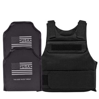 A low-profile concealable vest in a sleek black design, paired with flexible Level IIIA soft armor panels for protection against handgun threats. The vest features a form-fitting, lightweight construction for discreet wear under clothing, with adjustable straps for a secure and comfortable fit. Ideal for law enforcement, security personnel, or civilians seeking everyday ballistic protection without sacrificing mobility or comfort.