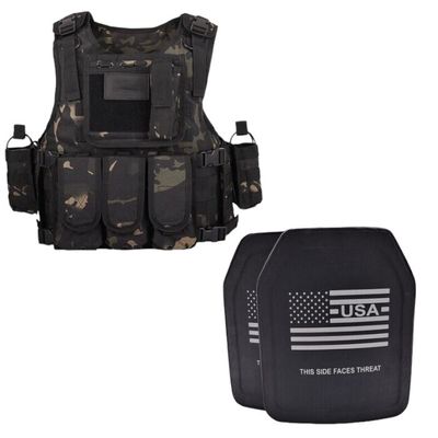 A tactical plate carrier in a sleek Ghost Camo pattern, equipped with Level IV L4 Optimal ballistic plates. The carrier is designed for maximum protection and mobility, featuring adjustable straps, MOLLE webbing for gear attachment, and a rugged yet lightweight build. The L4 Optimal plates provide top-tier defense against armor-piercing rounds, making this setup ideal for military, law enforcement, and tactical professionals.