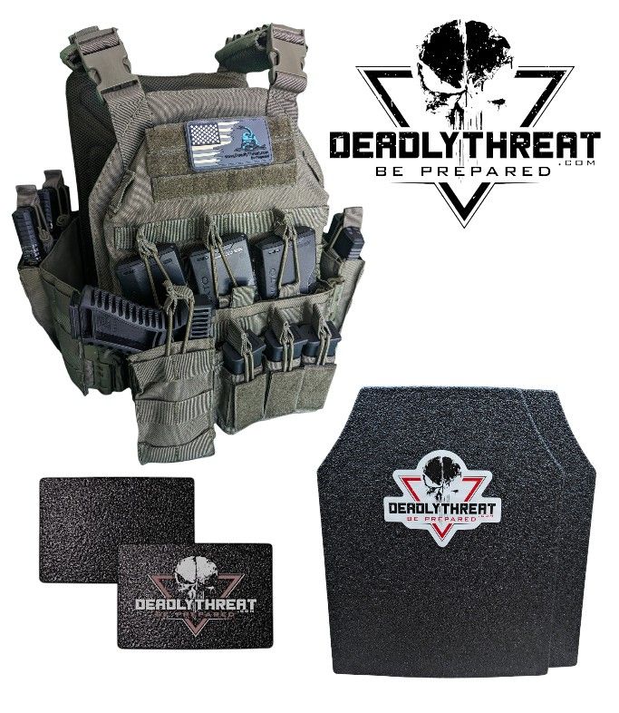 Urban Assault Phantom Sage tactical plate carrier with Level III L3 Fearless front, back, and side ballistic armor plates for full rifle-rated protection. Features sage green camo design, MOLLE webbing, adjustable straps, and a lightweight, durable build. Ideal full-coverage body armor for military, tactical operators, and law enforcement in high-threat, mixed-terrain environments.