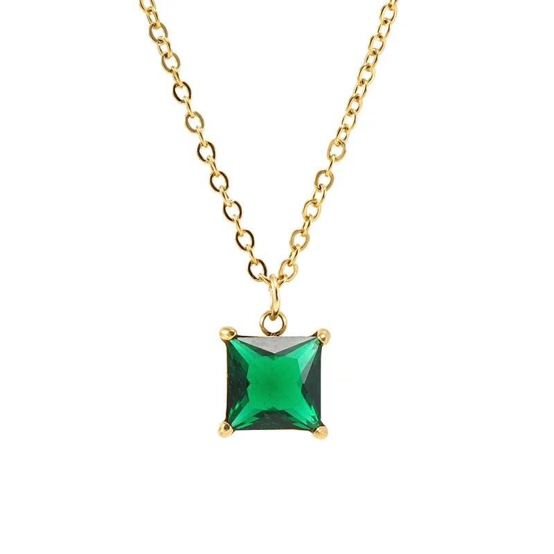 Coloured pendant necklace
