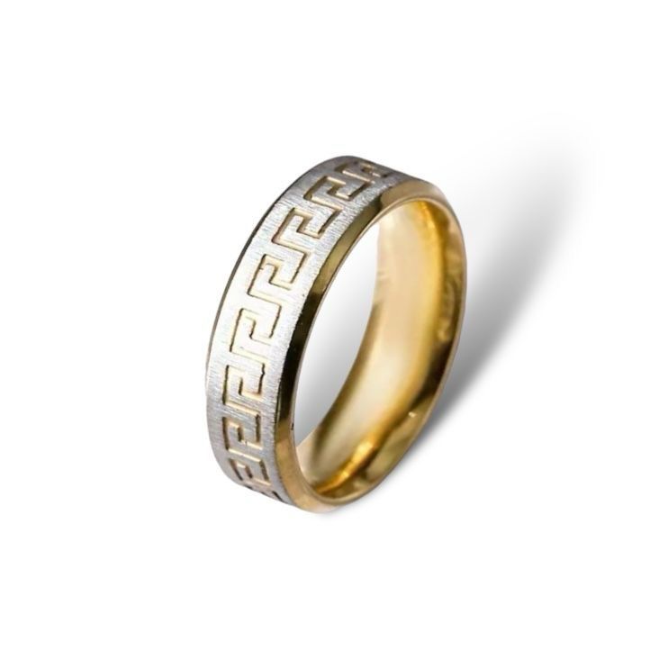 Men Gold Patteren Band Ring