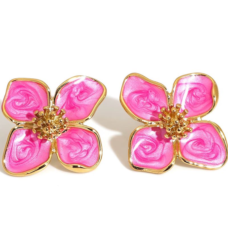Pink Floral earrings