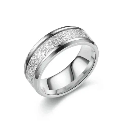 Surface Brushed Stainless Steel Ring