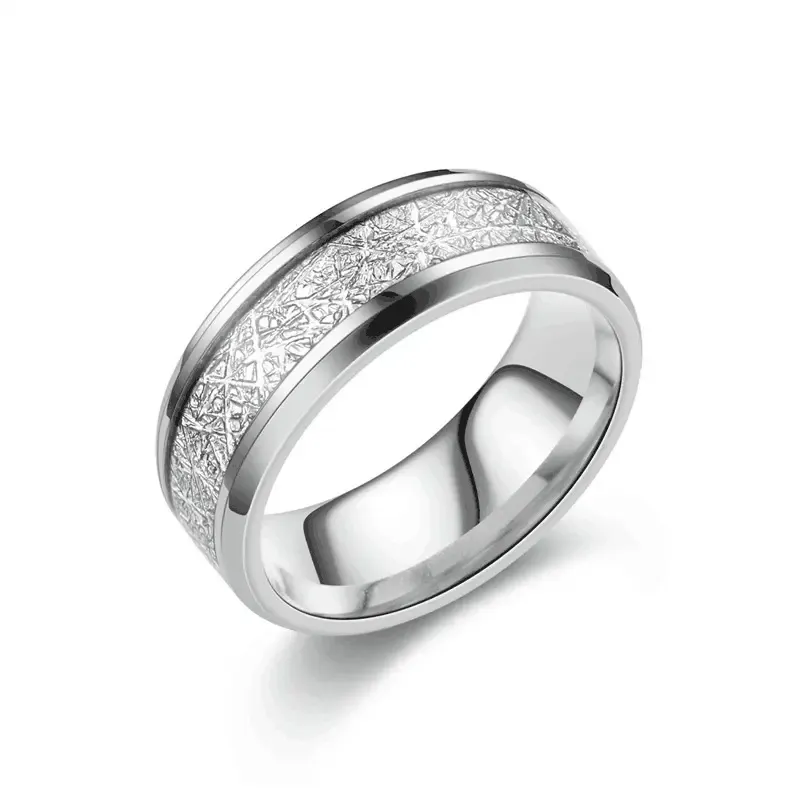 Surface Brushed Stainless Steel Ring