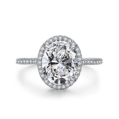 Beulah Oval Halo Ring Pre-order