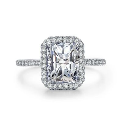 Rectangular Halo Ring