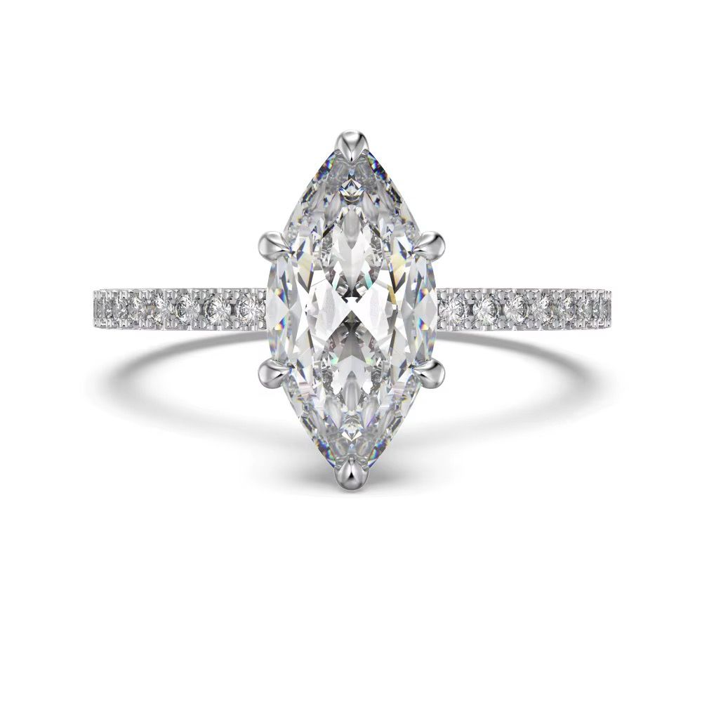 Melody Marquis Ring - Silver
