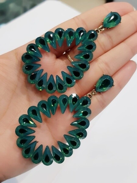 Sea green casual earring