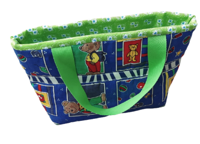 Kindertasche handmade | Bären blau grün