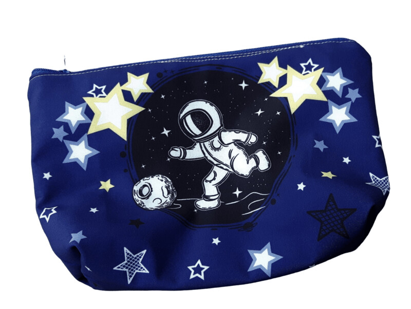 Kosmetiktasche handmade | Astronaut dunkelblau