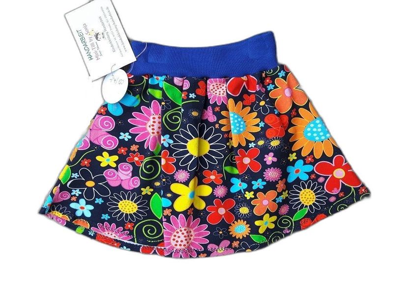 Kinderrock Tellerrock SOMMERBLUMEN in Gr. 74/80