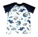 Kinder T-Shirt WELTRAUMDINOS in Gr. 128 und Gr. 134