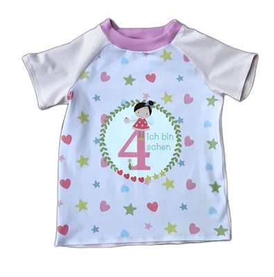 Kinder T-Shirt *4. GEBURTSTAG* in Gr. 110