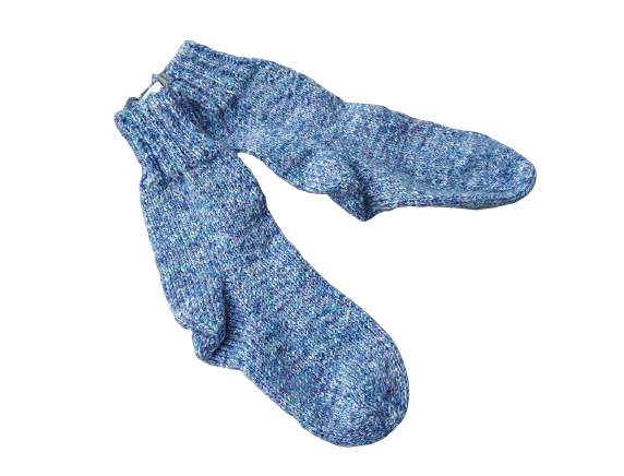 handgestrickte Kindersocken flieder in Gr. 22/23