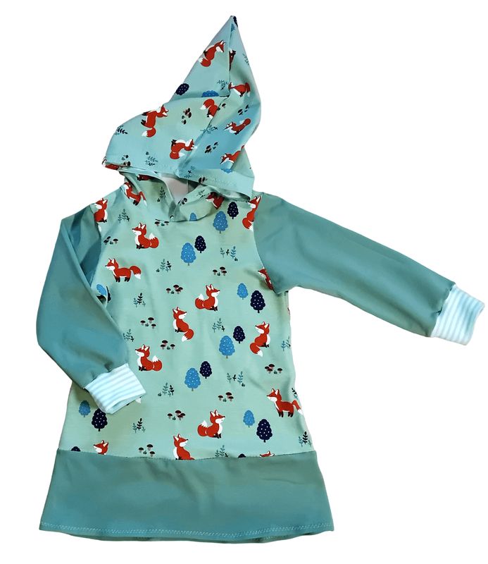 Kapuzenkleid Kinder langarm FUCHS in Gr. 86