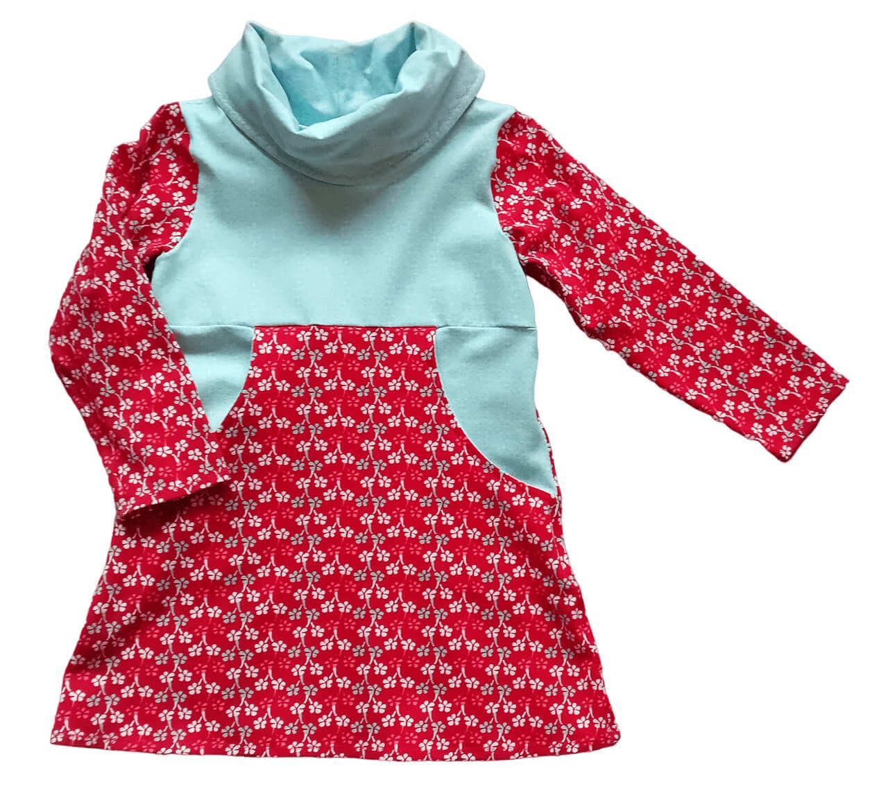 Kinderkleid langarm RINGELREIHEN in Gr. 98