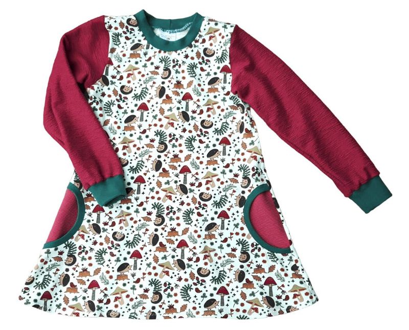 Kinderkleid langarm HERBSTZEIT in Gr. 110