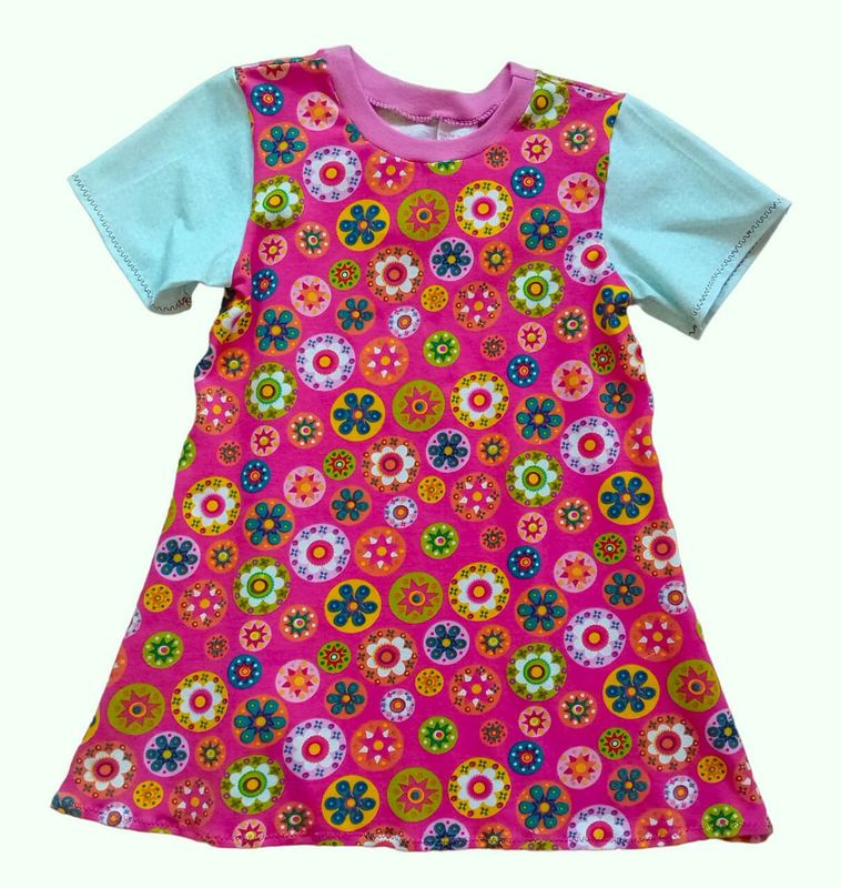 Kinderkleid Sommerkleid BLUMENKRINGEL in Gr. 122