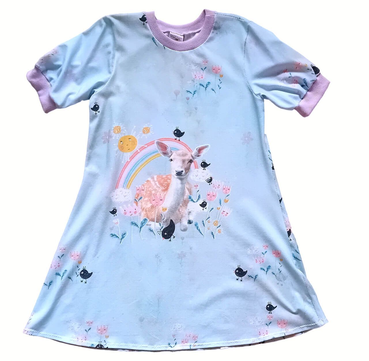 Kinderkleid Sommerkleid PANEL REH in Gr. 140