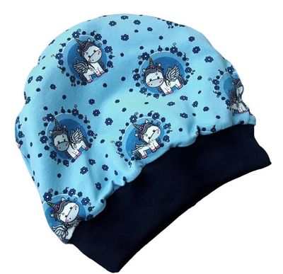 Baby Beanie  EINHORN STERNE / 9-12 Monate