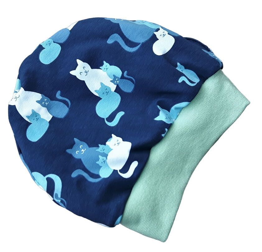 Baby Beanie  KATZEN DREIECKE / 9-12 Monate