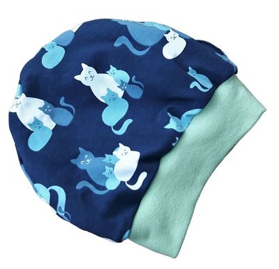Baby Beanie  KATZEN DREIECKE / 9-12 Monate