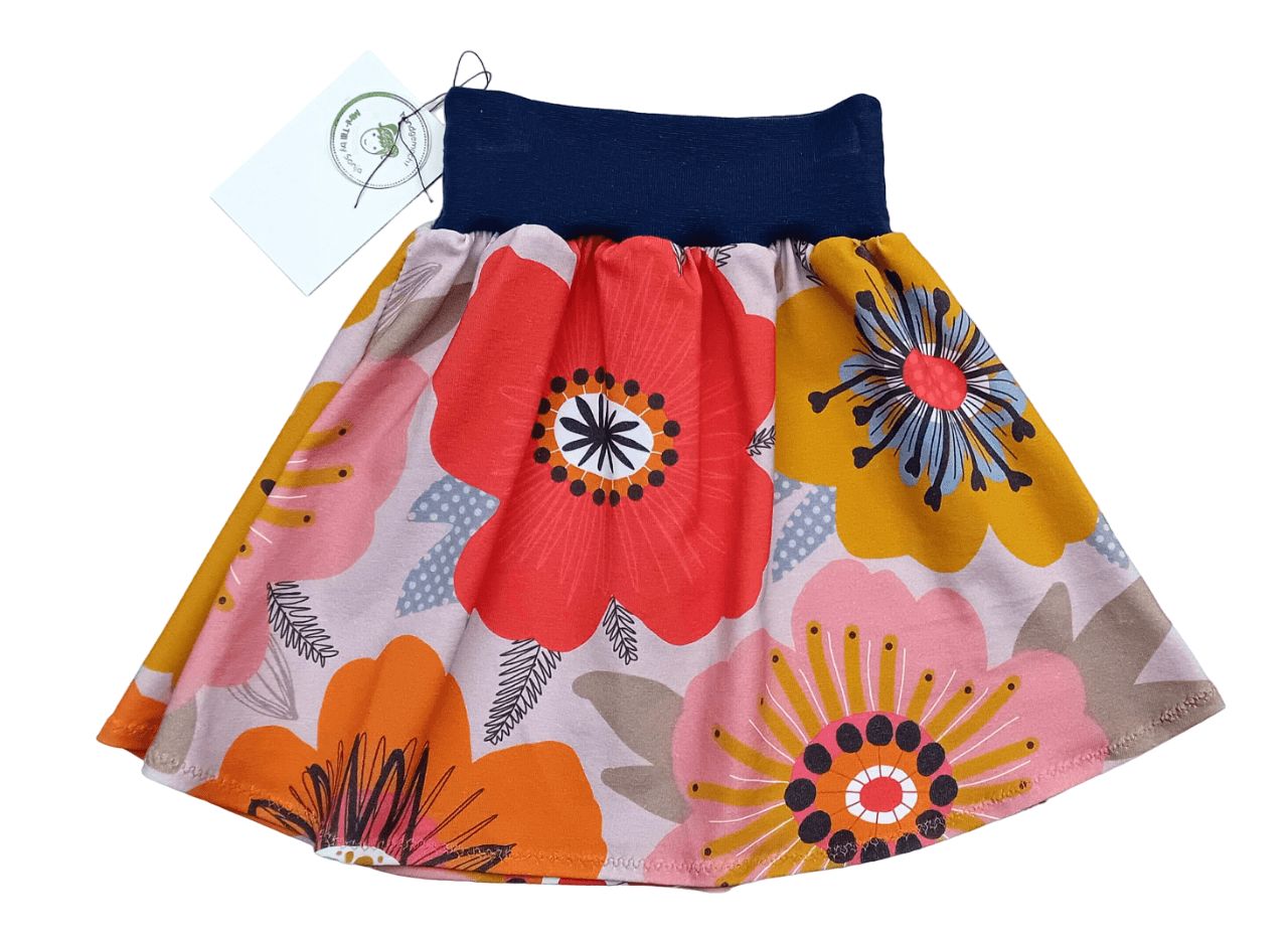 Kinderrock Tellerrock FLOWERPOWER in Gr. 98/104