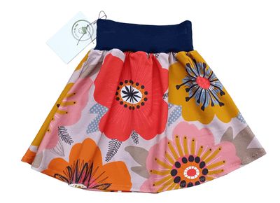 Kinderrock Tellerrock FLOWERPOWER in Gr. 98/104