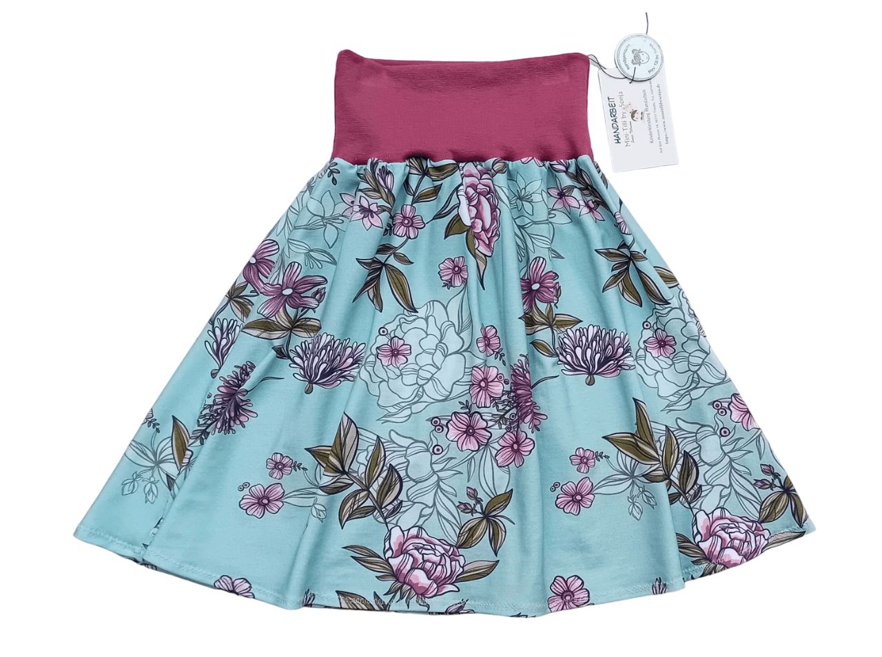 Kinderrock Tellerrock TRAUMBLUMEN in Gr. 134/140